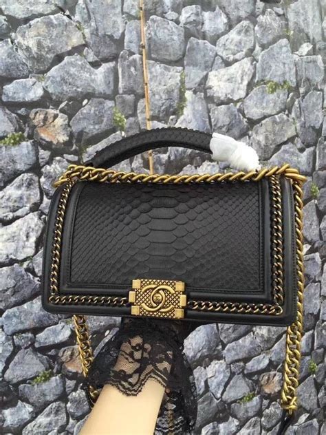 snake skin chanel bag|Chanel Snake Bag .